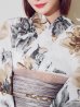 画像17: 陽彩向日葵の水彩浴衣  【浴衣３点セット 浴衣/帯/下駄】OBI-g-500-kj-12-MOC / HIMO-900-yn-7-MOC / HEKO-800-sb-11-MOC / YA-74-kn-MVPL / GETA-02-ok-4-MOC/ [YMT]