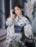 画像12: 水墨画百合柄浴衣 OBI-hira-100-ok-4-DusBL / HIMO-900-yn-5-IV / HEKO-800-sb-8-DusBL / YA-73-kn-GY / GETA-01-kj-2-BL/ [YMT]
