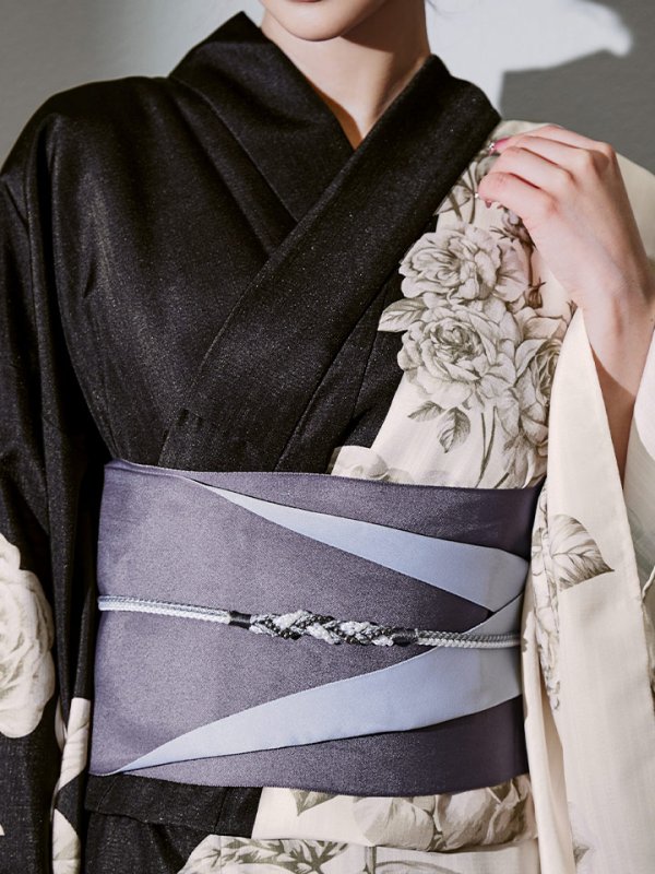 画像15: 【残りわずか！】【即日発送】【Riuコラボ】ツートンカラーローズ浴衣  【浴衣３点セット 浴衣/帯/下駄】[YMT]