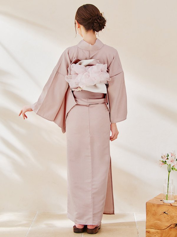 画像14: 【即日発送】【浴衣】ピンク無地浴衣 【浴衣３点セット 浴衣/帯/下駄】[YMT]