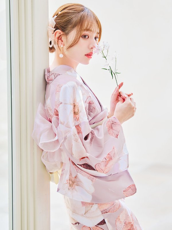 画像3: 【即日発送】【浴衣】 大人スウィートフラワー 薔薇 バラ ローズ 浴衣【浴衣３点セット 浴衣/帯/下駄】[YMT]