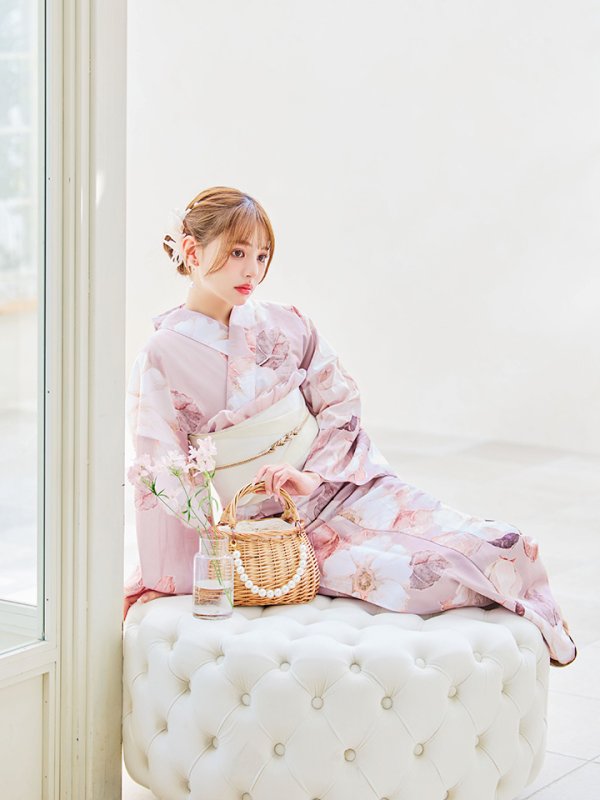 画像9: 【即日発送】【浴衣】 大人スウィートフラワー 薔薇 バラ ローズ 浴衣【浴衣３点セット 浴衣/帯/下駄】[YMT]