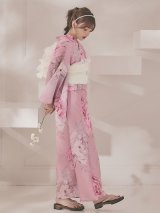 【即日発送】【浴衣】大人スウィート/ピンク地に大柄牡丹浴衣   【浴衣３点セット 浴衣/帯/下駄】[FB02]