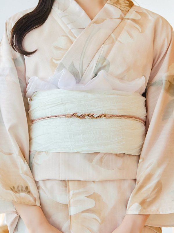 画像17: 【即日発送】クリームイエローピオニー浴衣  【浴衣３点セット 浴衣/帯/下駄】[YMT]