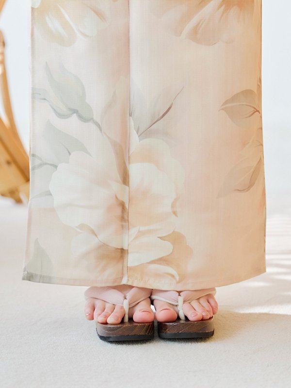 画像18: 【即日発送】クリームイエローピオニー浴衣  【浴衣３点セット 浴衣/帯/下駄】[YMT]