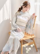 【即日発送】アイシーフラワー牡丹浴衣  【浴衣３点セット 浴衣/帯/下駄】[FB02]