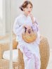 画像1: 【即日発送】アンティークパープルローズ浴衣【浴衣３点セット 浴衣/帯/下駄】OBI-g-500-kj-3-PL / HIMO-902-kj-5-RosePK / HEKO-800-sb-5-WH / YA-73-kn-MVPL / YA-1081-kj-IV / GETA-01-kj-3-IV / [YMT] (1)