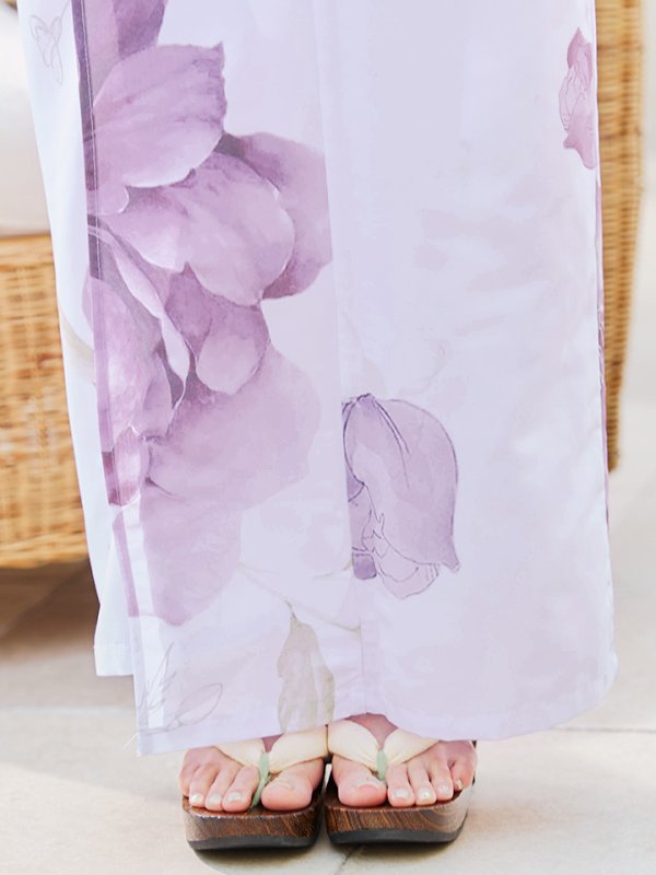 画像17: 【即日発送】アンティークパープルローズ浴衣【浴衣３点セット 浴衣/帯/下駄】[YMT]