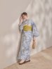 画像17: 【即日発送】グレー×フラワー浴衣  【浴衣３点セット 浴衣/帯/下駄】[OF04] (17)
