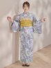 画像7: 【即日発送】グレー×フラワー浴衣  【浴衣３点セット 浴衣/帯/下駄】[OF04] (7)