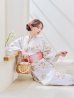 画像11: 【即日発送！】クリームイエロー×オレンジ紫陽花浴衣【浴衣３点セット 浴衣/帯/下駄】OBI-g-500-kj-4-OR / HIMO-900-yn-5-IV / HEKO-800-sb-5-WH / YA-1027-wk-P / GETA-02-ok-2-IV / [YMT]