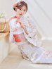 画像1: 【即日発送！】クリームイエロー×オレンジ紫陽花浴衣【浴衣３点セット 浴衣/帯/下駄】OBI-g-500-kj-4-OR / HIMO-900-yn-5-IV / HEKO-800-sb-5-WH / YA-1027-wk-P / GETA-02-ok-2-IV / [YMT] (1)