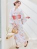 画像4: 【即日発送！】クリームイエロー×オレンジ紫陽花浴衣【浴衣３点セット 浴衣/帯/下駄】OBI-g-500-kj-4-OR / HIMO-900-yn-5-IV / HEKO-800-sb-5-WH / YA-1027-wk-P / GETA-02-ok-2-IV / [YMT]