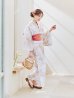 画像6: 【即日発送！】クリームイエロー×オレンジ紫陽花浴衣【浴衣３点セット 浴衣/帯/下駄】OBI-g-500-kj-4-OR / HIMO-900-yn-5-IV / HEKO-800-sb-5-WH / YA-1027-wk-P / GETA-02-ok-2-IV / [YMT]