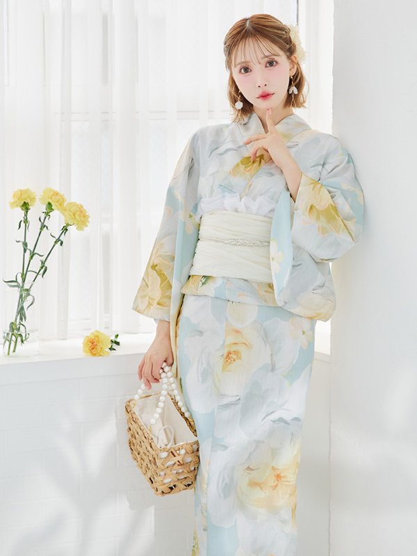 画像31: ニュアンス牡丹ペールトーン浴衣【浴衣３点セット 浴衣/帯/下駄】[YMT]