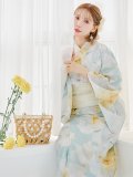 【予約 / 5月中旬発送予定】ニュアンス牡丹ペールトーン浴衣 OBI-siwa-200-kj-13-OW / HIMO-900-yn-5-IV / HEKO-800-sb-5-W / YA-1075-kn-IV / GETA-01-kj-3-IV/ [y/OF01]
