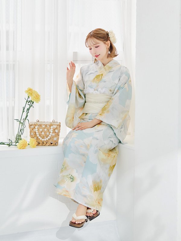 画像30: ニュアンス牡丹ペールトーン浴衣【浴衣３点セット 浴衣/帯/下駄】[YMT]