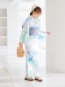 画像16: 【予約 / 5月中旬発送予定】大柄アイシーミントフラワー浴衣 OBI-g-500-kj-8-GY / HIMO-900-yn-5-IV / HEKO-800-sb-10-LBL / YA-1082-kj-W / GETA-01-kj-2-BL [y/YMT]