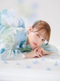 【予約 / 5月中旬発送予定】ブルーグレイニュアンスフラワー浴衣 OBI-siwa-204-wk-2-LBL / HIMO-900-yn-5-IV / HEKO-800-sb-5-W / YA-1023-wk-BL / GETA-01-kj-3-IV [yo/YMT]