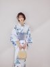 画像18: 瑠璃色ビオラブーケ浴衣  【浴衣３点セット 浴衣/帯/下駄】[YMT]