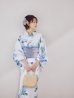画像5: 瑠璃色ビオラブーケ浴衣  【浴衣３点セット 浴衣/帯/下駄】[YMT]