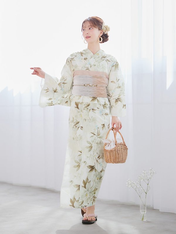 画像12: 【即日発送】秋静牡丹の大人浴衣  【浴衣３点セット 浴衣/帯/下駄】[YMT]