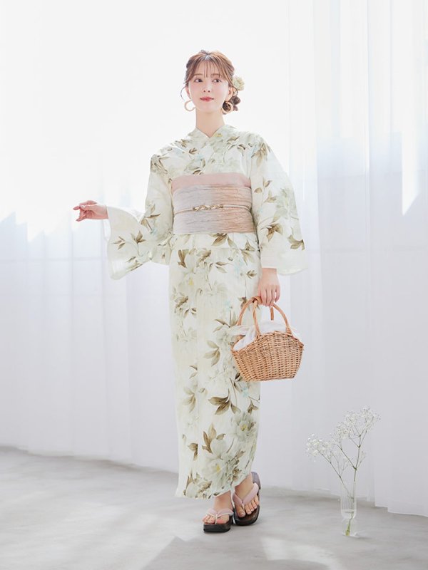 画像13: 【即日発送】秋静牡丹の大人浴衣  【浴衣３点セット 浴衣/帯/下駄】[YMT]