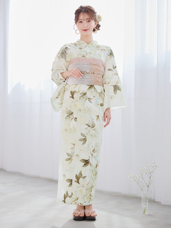 画像4: 【即日発送】秋静牡丹の大人浴衣  【浴衣３点セット 浴衣/帯/下駄】[YMT]