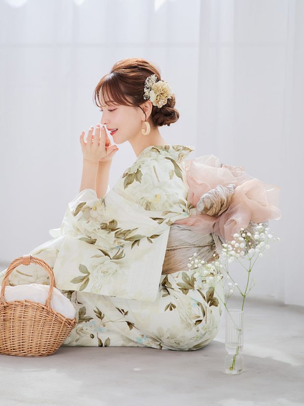 画像6: 【即日発送】秋静牡丹の大人浴衣  【浴衣３点セット 浴衣/帯/下駄】[YMT]