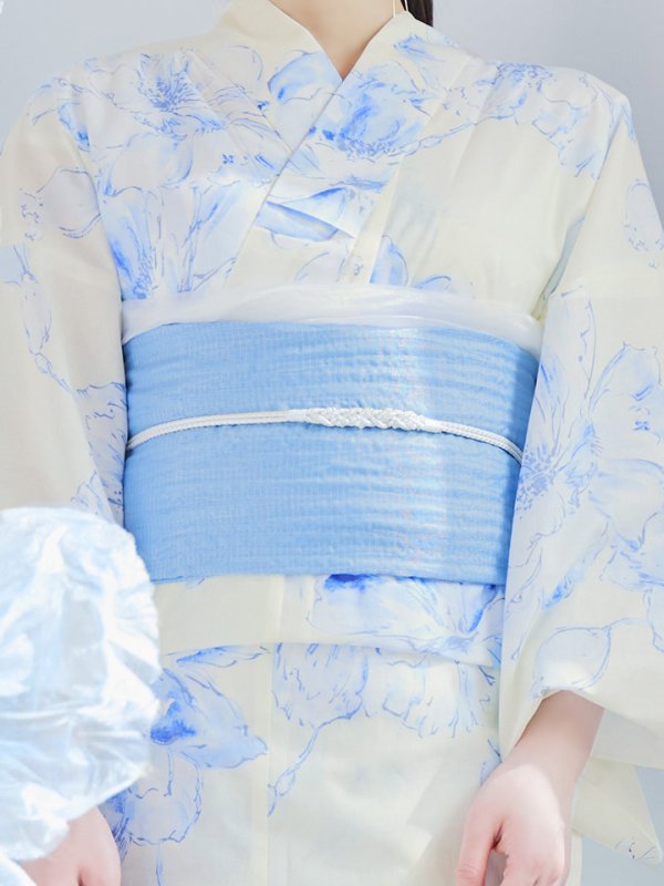 画像23: 【即日発送】グラデーションブルー牡丹和モダン浴衣  【浴衣３点セット 浴衣/帯/下駄】[YMT]