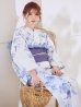 画像16: モダンフラワー大人エレガント浴衣  【浴衣３点セット 浴衣/帯/下駄】[OF04] (16)