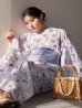 画像9: 【即日発送】藤霞のアンティークローズ浴衣  【浴衣３点セット 浴衣/帯/下駄】[OF04/HC03] (9)