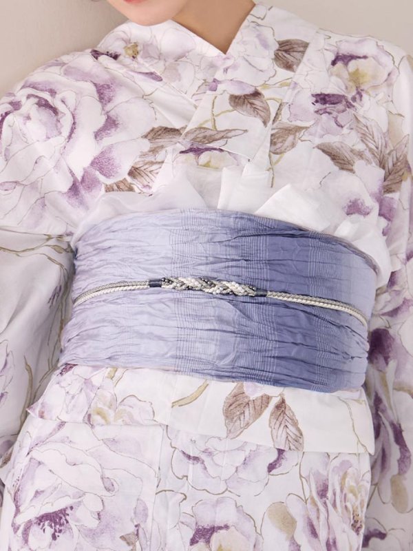 画像18: 【即日発送】藤霞のアンティークローズ浴衣  【浴衣３点セット 浴衣/帯/下駄】[OF04/HC03]