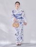 画像6: 【即日発送】水墨ニュアンスフラワー浴衣  【浴衣３点セット 浴衣/帯/下駄】[OF04/HC03] (6)