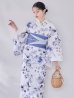 画像11: 【即日発送】水墨ニュアンスフラワー浴衣  【浴衣３点セット 浴衣/帯/下駄】[OF04/HC03] (11)