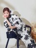 画像6: モノトーンフラワーレトロモダン浴衣 OBI-hira-100-ok-5-GYxSV / HIMO-900-yn-1-B / HEKO-800-sb-5-W / YA-1086-wk-B / GETA-01-kj-3-IV/ [yo/YMT]