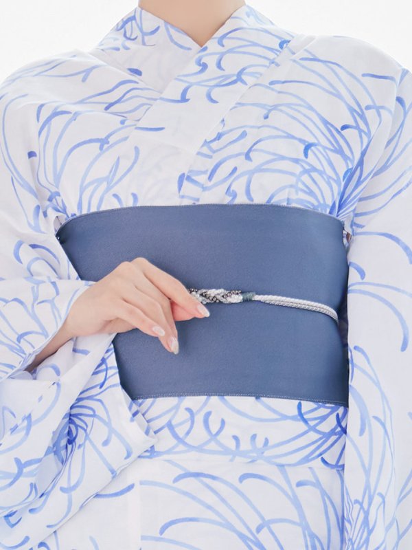 画像15: 【即日発送】白菊月の古典浴衣  【浴衣３点セット 浴衣/帯/下駄】[YMT]