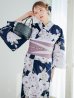 画像12: 濃紺牡丹柄浴衣 OBI-hira-100-ok-8-PLxLPL / HIMO-900-yn-7-MOC / HEKO-800-sb-5-W / YA-948-kj-NV / GETA-01-kj-3-IV/ [YMT]