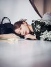 画像6: ブラック線画フラワー浴衣  【浴衣３点セット 浴衣/帯/下駄】OBI-siwa-204-wk-8-BE / HIMO-900-yn-1-B / HEKO-800-sb-5-W / YA-1016-kj-CL / GETA-02-ok-4-MOC/ [YMT]