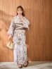 画像25: 【予約 / 4月上旬発送予定】ブラウンアンティークフラワー浴衣【浴衣３点セット 浴衣/帯/下駄】[OF04]y (25)