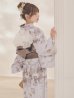 画像12: 【即日発送】ブラウンアンティークフラワー浴衣【浴衣３点セット 浴衣/帯/下駄】[OF04] (12)