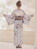 画像14: 【即日発送】ブラウンアンティークフラワー浴衣【浴衣３点セット 浴衣/帯/下駄】[OF04] (14)