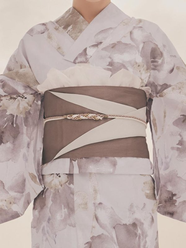 画像15: 【即日発送】ブラウンアンティークフラワー浴衣【浴衣３点セット 浴衣/帯/下駄】[OF04]