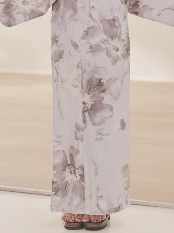 画像16: 【即日発送】ブラウンアンティークフラワー浴衣【浴衣３点セット 浴衣/帯/下駄】[OF04]