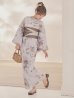 画像3: 【即日発送】ブラウンアンティークフラワー浴衣【浴衣３点セット 浴衣/帯/下駄】[OF04] (3)