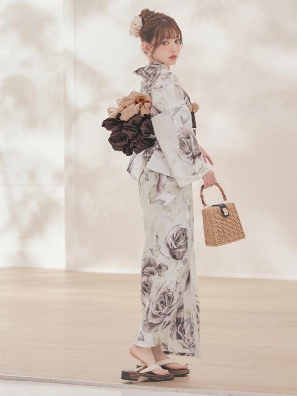 画像14: 送料無料！エクリュアンティークローズ浴衣【浴衣３点セット 浴衣/帯/下駄】[OF04]【予約 / 4月上旬発送予定】