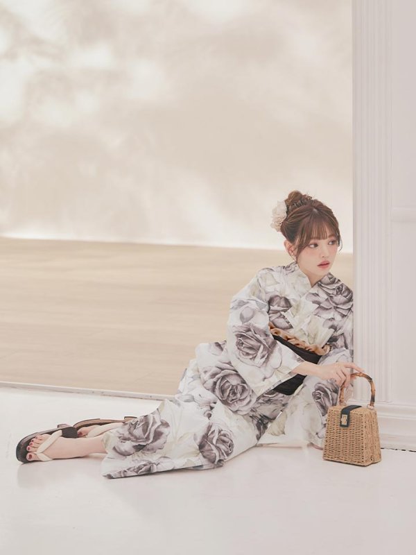 画像8: 送料無料！エクリュアンティークローズ浴衣【浴衣３点セット 浴衣/帯/下駄】[OF04]【予約 / 4月上旬発送予定】