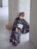 画像18: 【即日発送】モノトーン和柄柳浴衣【浴衣３点セット 浴衣/帯/下駄】[OF04] (18)