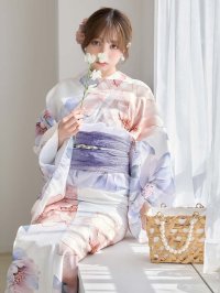 【即日発送】送料無料！彩華グラデーション牡丹浴衣【浴衣３点セット 浴衣/帯/下駄】[OF04]