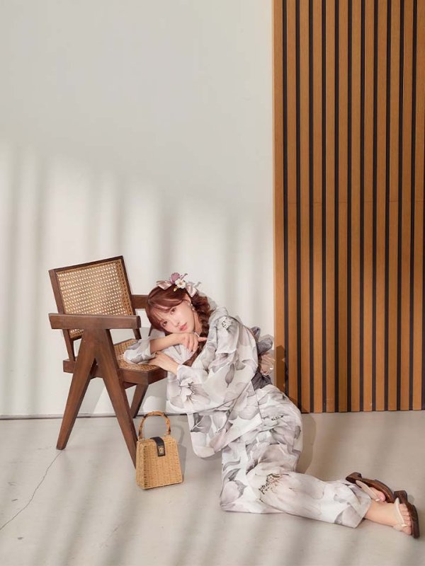 画像17: 送料無料！グレージュニュアンスピオニー浴衣【浴衣３点セット 浴衣/帯/下駄】[OF04]【予約 / 4月上旬発送予定】